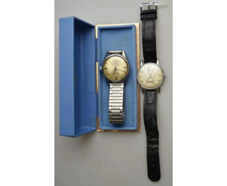 A gentleman's Rotary stainless steel wristwatch with 17-jewel Incabloc movement and expanding strap, to/w a Gentleman's Rotar