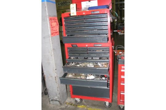 Lot 1 Husky 8 Drawer Tool Box 1 Husky 11 Drawer Tool Cart