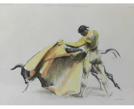 John Rattenbury Skeaping (1901-1980) - Matador and Bull (1958), lithograph printed in colours, signed in pencil lower right, 