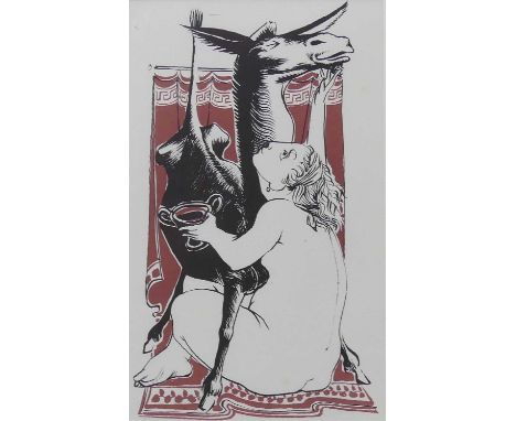 Michael Ayrton (1921-1975) - Lucius Transformed, from The Golden Ass, 1960, lithograph in colours, printed by the Curwen Pres