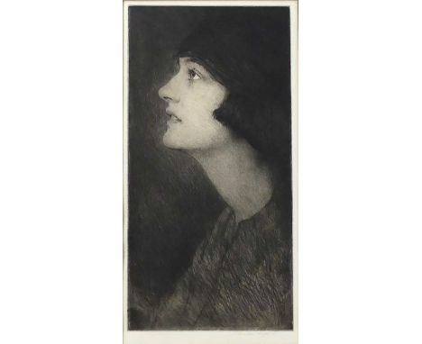 Mortimer Luddington Menpes (Australian, 1855-1938) - Barbara, etching, signed in pencil to the margin, visible sheet dimensio