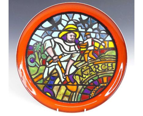 Tony Morris (1942-2018) for Poole Pottery - a collection of ten limited edition commemorative Medieval Calendar Series charge