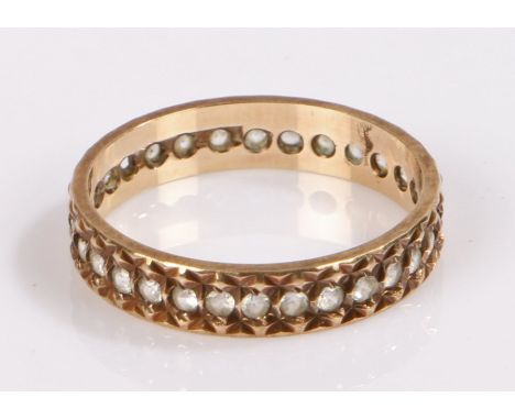 9 carat gold eternity ring, ring size N