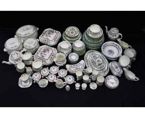 Extensive Copeland Spode Chinese Rose service, to include dinner and tea services, cups, saucers, plates, tureens, tea pot, c
