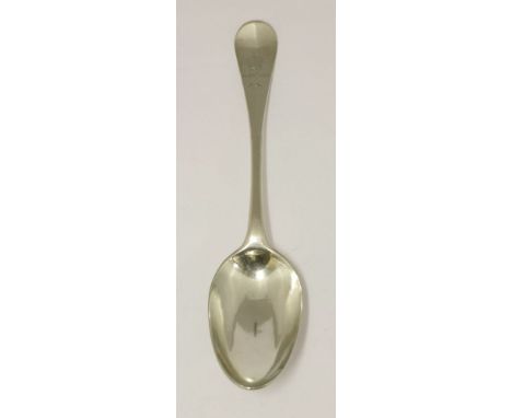 Jacobite interest: an 18th century silver hanoverian pattern tablespoon,struck once with a ‘P’ mark, unascribed, c.1745,with 