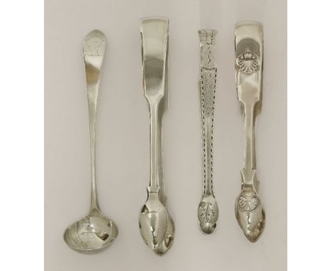 A George III Scottish silver pointed old english pattern toddy ladle,  HBprobably by Robert Wilson, Edinburgh, c.1800,engrave