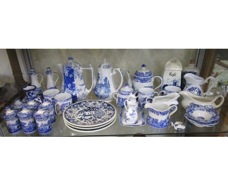 Shelf of blue &amp; white china