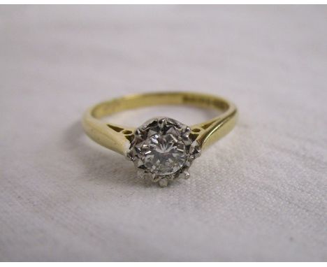 18ct gold diamond solitaire ring