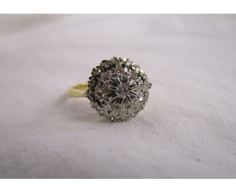 18ct gold diamond cluster ring