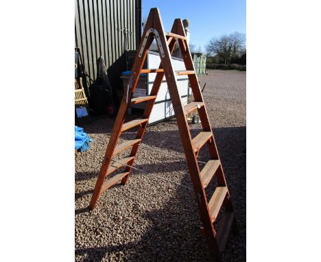 Large wooden step ladders