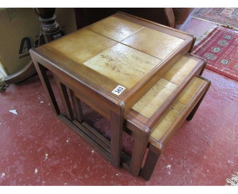 Retro nest of tile top tables