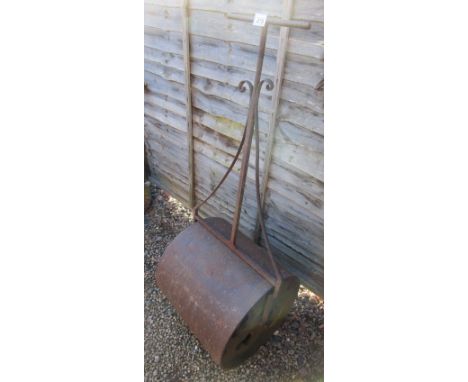 Large antique garden roller