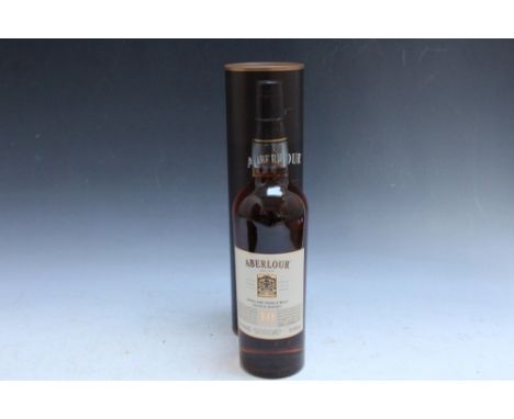 1 BOTTLE OF ABERLOUR 10 YEARS OLD HIGHLAND SINGLE MALT SCOTCH WHISKY IN ORIGINAL GIFT TUBE