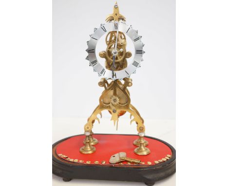 Brass skeleton clock 