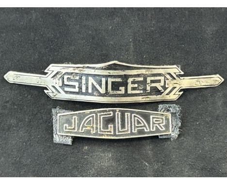 2x Vintage car badges 