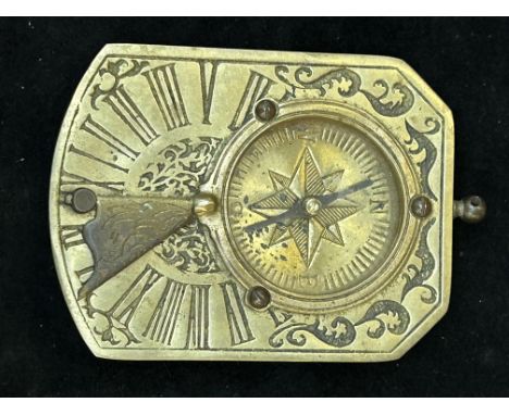 Brass compass &amp; map reader 