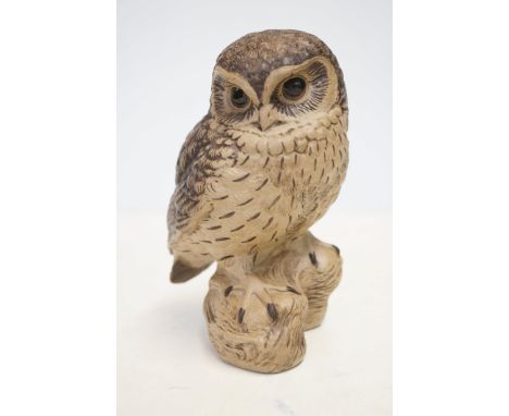 Poole pottery owl signed B Lealey Adams 