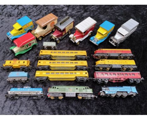 Collection of Die Case Model Vans, comprising PG Tips, Kraft Dairylea, the Sunday Post, Bobby Moore England, Sunblest, and Hu