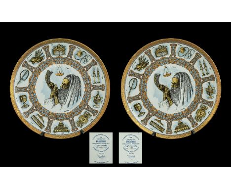 A Collection of Wedgwood Items. Includes Goebel Pair of Traditions Plates, Villeroy and Boch 2 x Ridged Large Size Bowls, Pai