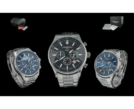 Jorg Gray - 6500 Barick Obama Comm - Gents Stainless Steel Cronograph Automatic Stainless Steel Wrist Watch. No 310876. Featu