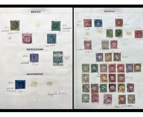 Stamps Interest Germany 1872 - 1940's mint or used in album collection with sets or part sets etc, + German states from 1849 