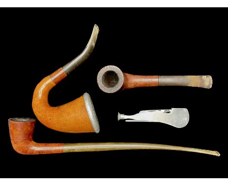 Collection of Pipes - To Include 'Fireside' Vintage Churchwarden Briar Pipe, Vintage Calabash Pipe, Vintage Peterson's 'Kilda