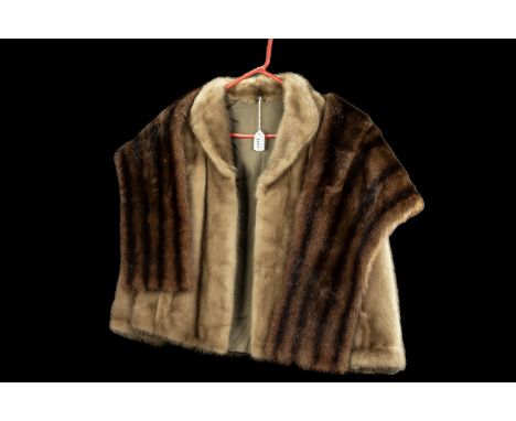 Ladies Vintage Quality Mink Jacket, two slit pockets, hook and eye fastening, attractive pale colour, fully lined in sateen f
