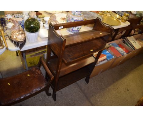 An oak bookcase / book trough