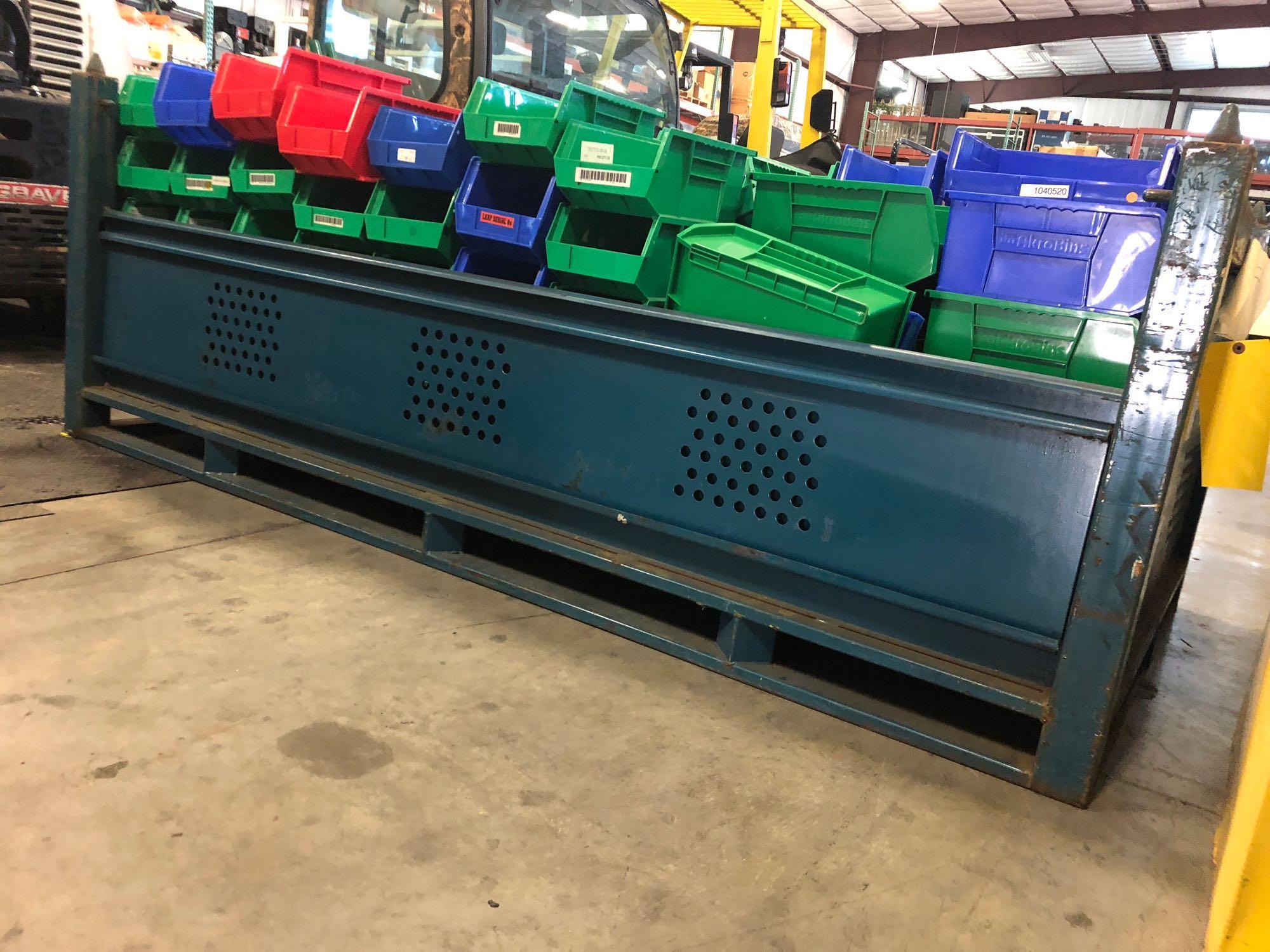 LARGE COLLAPSIBLE METAL STORAGE BIN (CONTENTS NOT INCLUDED)