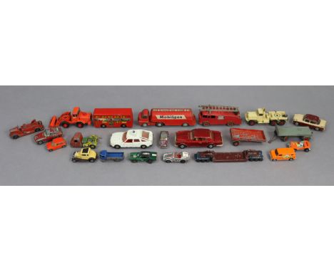 Twenty-one various die-cast scale models by Corgi, Dinky, &amp; others, all unboxed. 