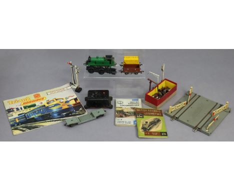 A Hornby Dublo “oo” gauge model of a B. R. 0-6-0 locomotive (No. 31340); &amp; various items of “oo” gauge rolling stock, tra