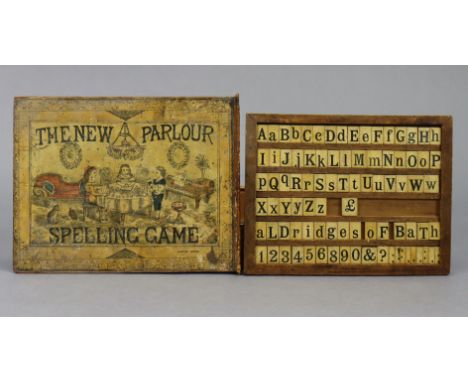 A vintage Spelling Game “THE NEW PARLOUR”, boxed. 