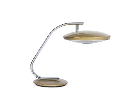 FASEA chrome and enamel '520' desk lamp by Fase. Spain, c.1960. 50 x 22 x 40cm(h)