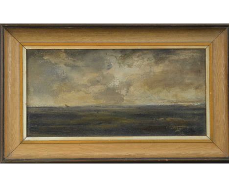 John Anderson (British 20th century), Seascape by the wash, Lincolnshire, mixed media on canvas, framed, frame size 64cm x 38