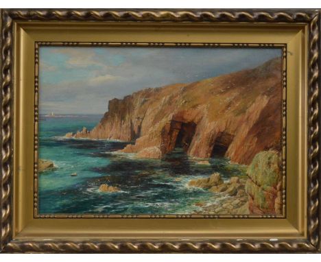 William Henry Borrow (British 1863-1901), a seascape, oil on canvas, signed and indistinctly dated bottom right, framed, fram
