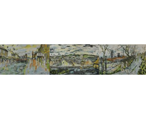 After Tom McGuinness (1926-2006) ''The Allotments, Easington'' Signed in pencil, dated (19)92 and numbered 56/200, colour lit