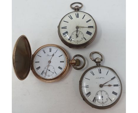 A silver open face pocket watch, with subsidiary seconds dial, Chester 1873, a silver open face pocket watch, with subsidiary