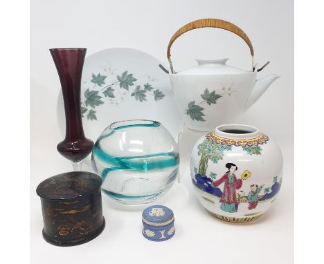 A Noritake part dinner service, other ceramics and glass (8 boxes) 