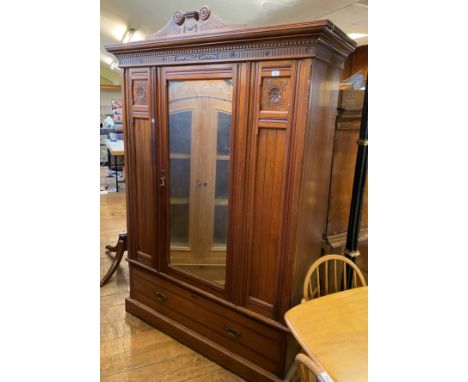 A walnut wardrobe, 130 cm wide 