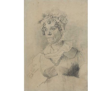 Cornelius Varley (1781-1873)A portrait of the artist's wife inscribed 'Drawn by C Varley with his patent Graphic Telescope', 