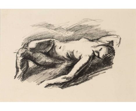 Jean MarchandKneeling Nude, lithograph, inscribed in pencil verso, 15 x 22cm; Werner Paul Schmidt (b.1888): 'At the Barricade