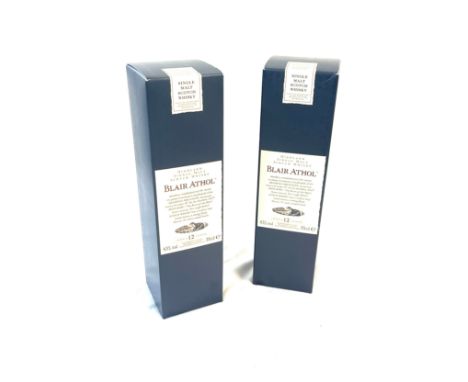 2 bottles of brand new in box Blair Athol 12 Year Old single malt scotch whisky 70cl