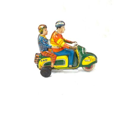 Technofix Scooter GE282 "Made in Germany" 50ér years vintage Tin Toy Motorcycle