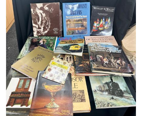 Selection of vintage and later art and train books 