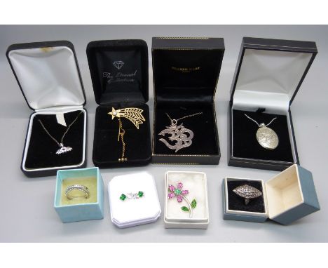 Silver jewellery, boxed 