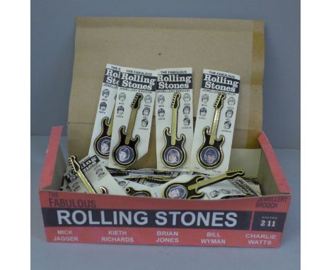 Rolling Stones guitar brooches, (25), in a reproduction box 