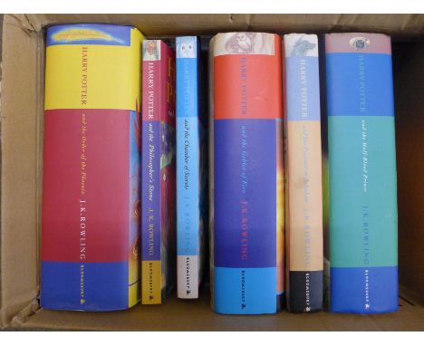 A collection of Harry Potter books including three first editions 