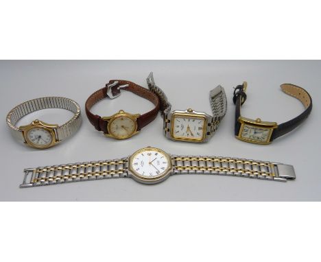 Five Rotary wristwatches 