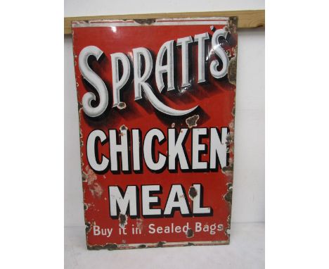 Spratts enamel sign 66x50cm