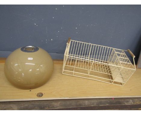Retro plastic light shade and a washing up caddy